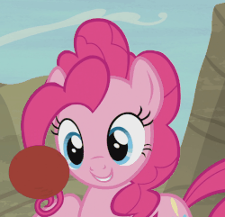 Size: 861x831 | Tagged: safe, screencap, pinkie pie, earth pony, pony, buckball season, g4, season 6, animated, ball, cropped, cute, diapinkes, female, gif, mare, open mouth, playing, raised hoof, smiling, solo, talking