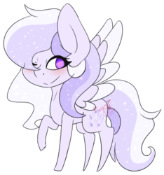 Size: 346x369 | Tagged: safe, artist:fuyonasoul, oc, oc only, oc:starstorm slumber, pegasus, pony, chibi, cute, one eye closed, simple background, solo, transparent background, wink