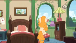 Size: 1024x576 | Tagged: safe, screencap, pear butter, earth pony, pony, g4, the perfect pear, boomerang (tv channel), female, mare, solo