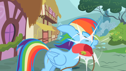 Size: 1280x720 | Tagged: safe, screencap, rainbow dash, pegasus, pony, g4, the mysterious mare do well, female, mare, solo