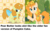 Size: 1102x680 | Tagged: safe, artist:egophiliac, edit, pear butter, pumpkin cake, earth pony, pony, g4, my little pony: friendship is magic, the perfect pear, female, filly, fridge brilliance, implied reincarnation, mind blown, older, older pumpkin cake