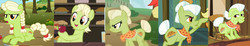Size: 12856x2388 | Tagged: safe, bright mac, granny smith, earth pony, pony, apple family reunion, g4, the perfect pear, where the apple lies, absurd resolution, age progression, young granny smith