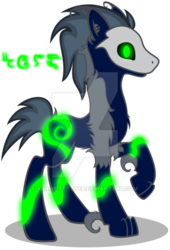 Size: 400x589 | Tagged: safe, artist:rayne-feather, oc, oc only, oc:drix, original species, simple background, solo, torch hound, transparent background, watermark