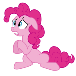 Size: 4000x4000 | Tagged: safe, artist:thardusi, pinkie pie, earth pony, pony, a friend in deed, female, mare, simple background, solo, spread legs, spreading, transparent background, vector, vector trace