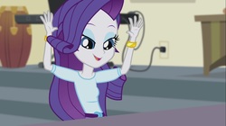 Size: 1100x618 | Tagged: safe, screencap, rarity, equestria girls, g4, my little pony equestria girls: rainbow rocks, player piano, female, open mouth, solo