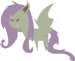 Size: 11661x9504 | Tagged: safe, artist:xhalesx, fluttershy, bat pony, pony, g4, absurd resolution, female, flutterbat, inkscape, pointy ponies, ponyscape, race swap, simple background, solo, transparent background, vector