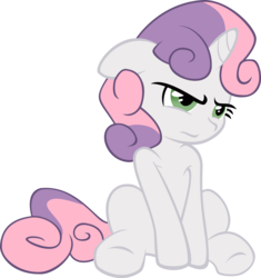 Size: 2833x3015 | Tagged: safe, artist:deathnyan, artist:kp-shadowsquirrel, sweetie belle, pony, unicorn, g4, female, filly, grumpy, grumpy belle, high res, simple background, solo, transparent background, vector, vector trace