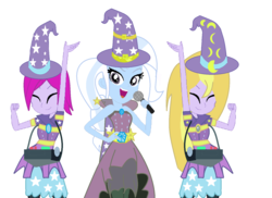 Size: 1504x1092 | Tagged: safe, artist:rainbowshadowmlp, fuchsia blush, lavender lace, trixie, equestria girls, g4, female, trixie and the illusions