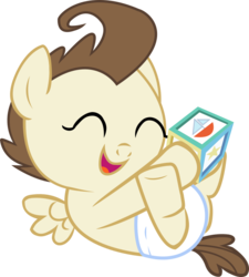 Size: 694x771 | Tagged: artist needed, safe, pound cake, pegasus, pony, g4, baby, baby pony, block, blocks, colt, cute, diaper, eyes closed, foal, male, on back, playing, poundabetes, simple background, transparent background, vector