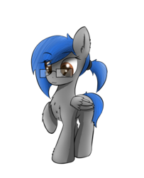 Size: 1365x1679 | Tagged: safe, artist:scarrly, oc, oc only, oc:juny, pegasus, pony, female, filly, fluffy, glasses, simple background, solo, transparent background