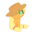 Size: 5000x5000 | Tagged: safe, artist:phantombadger, applejack, earth pony, pony, g4, absurd resolution, applejack's hat, chibi, cowboy hat, female, hat, mare, simple background, solo, transparent background, vector