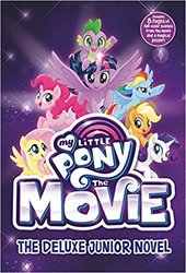 Size: 339x499 | Tagged: safe, applejack, fluttershy, pinkie pie, rainbow dash, rarity, spike, twilight sparkle, alicorn, dragon, pony, g4, my little pony: the movie, amazon.com, cover, g.m. berrow, mane seven, mane six, my little pony logo, twilight sparkle (alicorn)