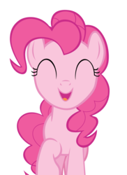 Size: 2008x2760 | Tagged: safe, artist:ocarina0ftimelord, pinkie pie, earth pony, pony, a friend in deed, g4, female, high res, simple background, solo, transparent background, vector, vector trace