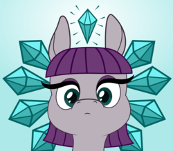 Size: 8000x7000 | Tagged: safe, artist:besttubahorse, artist:joesodium, maud pie, earth pony, pony, g4, absurd resolution, crystal, female, looking at you, simple background, solo, vector