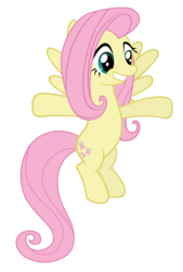 Size: 2518x3732 | Tagged: safe, artist:ocarina0ftimelord, fluttershy, pegasus, pony, g4, may the best pet win, female, high res, mare, simple background, solo, transparent background, vector, vector trace