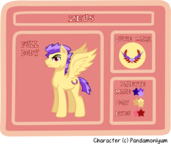 Size: 1168x985 | Tagged: safe, artist:pandamoniyum, oc, oc only, oc:zeus, pony, offspring, parent:flash sentry, parent:twilight sparkle, parents:flashlight, reference sheet, solo, vector