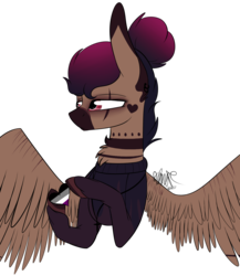 Size: 1198x1382 | Tagged: safe, artist:sweetmelon556, oc, oc only, pegasus, pony, asexual, asexual pride flag, bust, clothes, female, mare, portrait, pride, simple background, solo, transparent background