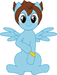 Size: 5171x6804 | Tagged: safe, artist:tokuberry, pony, absurd resolution, football, inazuma eleven, inazuma eleven go, matsukaze tenma, ponified, simple background, solo, spread wings, transparent background, vector, wings