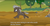 Size: 1860x970 | Tagged: safe, edit, edited screencap, screencap, burnt oak, earth pony, pony, g4, the perfect pear, caption, male, meme, stallion, tree, youtube caption