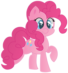 Size: 1333x1443 | Tagged: safe, artist:fire-n-fluff, pinkie pie, earth pony, pony, g4, female, mare, raised hoof, simple background, solo, transparent background