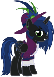 Size: 2268x3228 | Tagged: safe, artist:rayne-feather, oc, oc only, oc:rayne feather, alicorn, pony, alicorn oc, clothes, hat, high res, simple background, solo, transparent background, vector