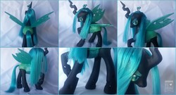 Size: 1440x780 | Tagged: safe, artist:bluebellcustoms, queen chrysalis, g4, brushable, customized toy, irl, photo, toy