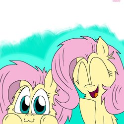 Size: 1200x1200 | Tagged: safe, artist:kdbrony, fluttershy, pegasus, pony, g4, :3, ^^, cute, eyes closed, female, laughing, smiling, solo