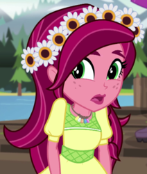 Size: 555x654 | Tagged: safe, screencap, gloriosa daisy, equestria girls, g4, my little pony equestria girls: legend of everfree, cropped, female, magical geodes, solo