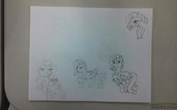 Size: 736x460 | Tagged: safe, artist:rainboom-dash, star catcher, pony, g3, practice, sketch, sketch dump, solo, traditional art