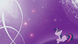 Size: 1920x1080 | Tagged: safe, artist:trildar, artist:unfiltered-n, edit, twilight sparkle, pony, unicorn, g4, abstract background, female, prone, solo, wallpaper, wallpaper edit