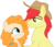 Size: 7418x6451 | Tagged: safe, artist:pink1ejack, bright mac, pear butter, earth pony, pony, g4, the perfect pear, absurd resolution, applejack's parents, cowboy hat, female, hat, husband and wife, male, ship:brightbutter, shipping, simple background, stetson, straight, transparent background, vector