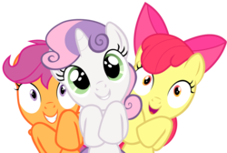 Size: 8142x5484 | Tagged: safe, artist:frownfactory, apple bloom, scootaloo, sweetie belle, earth pony, pegasus, pony, unicorn, g4, .svg available, absurd resolution, cutie mark crusaders, female, filly, hearts and hooves day, simple background, svg, transparent background, vector
