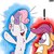 Size: 1200x1200 | Tagged: safe, artist:kdbrony, scootaloo, sweetie belle, pony, g4, duo, female, glomp, lesbian, ship:scootabelle, shipping, surprised