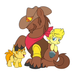 Size: 900x900 | Tagged: safe, artist:perfectpinkwater, earth pony, pegasus, pony, brothers, claus, clothes, father and son, flint, hat, lucas, male, mother 3, ponified, scarf, simple background, white background