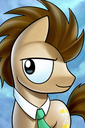 Size: 540x810 | Tagged: safe, artist:dori-to, part of a set, doctor whooves, time turner, earth pony, pony, g4, male, necktie, solo, stallion