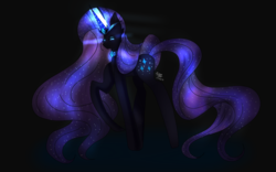 Size: 1280x800 | Tagged: safe, artist:sofy0304, nightmare rarity, rarity, pony, unicorn, g4, crown, eyeshadow, female, galaxy mane, jewelry, makeup, necklace, raised hoof, regalia, solo