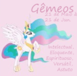 Size: 329x323 | Tagged: safe, artist:funfunland22, princess celestia, pony, g4, gemini, portuguese