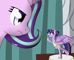 Size: 2662x2172 | Tagged: safe, artist:zogzor, starlight glimmer, twilight sparkle, alicorn, pony, unicorn, a royal problem, g4, ballerina, high res, tutu, twilarina, twilight sparkle (alicorn)