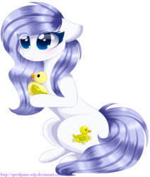 Size: 1848x2184 | Tagged: safe, artist:php146, oc, oc only, oc:lucky duck, earth pony, pony, female, flipped cutie mark, mare, rubber duck, simple background, sitting, solo, transparent background, wrong cutie mark