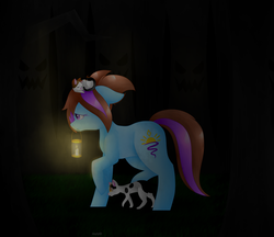 Size: 1390x1200 | Tagged: safe, artist:kawurin, oc, oc only, oc:dawn, cat, earth pony, pony, candle, female, floppy ears, mare, mouth hold, sleeping, walking