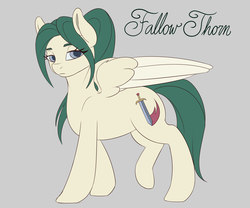 Size: 3600x3000 | Tagged: safe, artist:askamberfawn, oc, oc only, oc:fallow thorn, pegasus, pony, female, high res, mare, solo