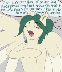 Size: 3600x4200 | Tagged: safe, artist:askamberfawn, oc, oc only, oc:fallow thorn, pegasus, pony, dialogue, female, high res, mare, open mouth, solo