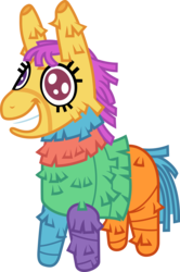 Size: 5369x8065 | Tagged: dead source, safe, artist:pink1ejack, pony, discordant harmony, g4, absurd resolution, grin, piñata, simple background, smiling, solo, transparent background, vector