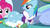 Size: 300x168 | Tagged: safe, screencap, pinkie pie, rainbow dash, tank, pony, g4, my little pony: friendship is magic, tanks for the memories, bathrobe, clothes, dashie slippers, rainbow dash's bedroom, rainbow dash's house, sad, slippers, tank slippers