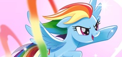 Size: 1280x602 | Tagged: safe, rainbow dash, pony, g4, my little pony: the movie, female, solo, sonic rainboom