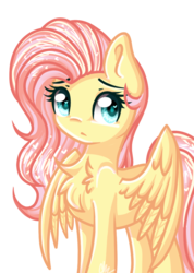 Size: 685x961 | Tagged: safe, artist:sketchyhowl, fluttershy, pegasus, pony, g4, chest fluff, cute, female, frown, heart eyes, looking at you, mare, shyabetes, signature, simple background, solo, spread wings, transparent background, wingding eyes, wings