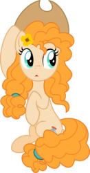 Size: 5000x9535 | Tagged: safe, artist:kamyk962, pear butter, earth pony, pony, g4, the perfect pear, absurd resolution, cute, female, hat, mare, pearabetes, simple background, solo, transparent background, vector
