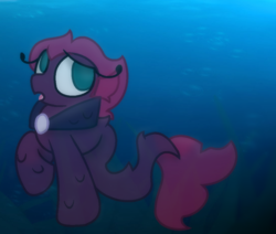 Size: 1498x1272 | Tagged: safe, artist:thefanficfanpony, tempest shadow, merpony, pony, seapony (g4), unicorn, g4, my little pony: the movie, bubble, crepuscular rays, digital art, female, fish tail, mare, ocean, scales, seaponified, seapony tempest shadow, solo, species swap, sunlight, swimming, tail, underwater, water