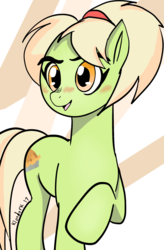 Size: 677x1033 | Tagged: safe, artist:klondike, granny smith, earth pony, pony, g4, the perfect pear, female, solo, young granny smith