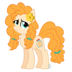 Size: 1000x1000 | Tagged: safe, artist:darkpathwalker9900, pear butter, earth pony, pony, g4, the perfect pear, female, looking at you, mare, simple background, smiling, solo, transparent background